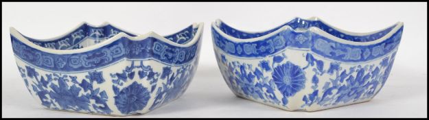 A pair of 19th / 20th century Chinese Oriental blu