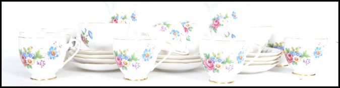 A Royal Crafton 10 person floral tea service consi