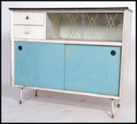 A 1950's retro two tone Kitchen dresser cabinet ha
