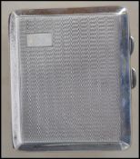 A silver hallmarked machined cheroot / cigarette c