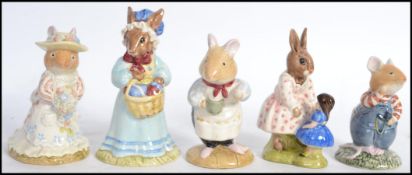 A group of five Royal Doulton Bunnykins figurines
