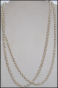 Two hallmarked 925 silver chain necklaces having l