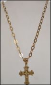 A hallmarked Italian 925 silver gilt pendant neckl