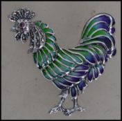 A silver ladies 20th century brooch in the form of