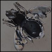 A pair of Mexican silver figural earrings in the f