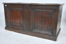 A Victorian 19th century carved oak Cassone - ches