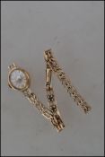 A 9ct gold hallmarked ladies Accurist ladies wrist