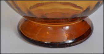 A large 20th century retro studio art glass orange