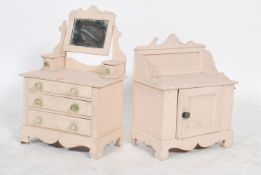 A pair of Apprentice piece Victorian painted pine