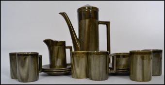 A retro 20th century vintage 6 person coffee servi