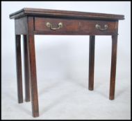 A 18th Century mahogany card table with folding to