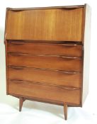 A good 1970's Danish inspired teak wood bureau bei