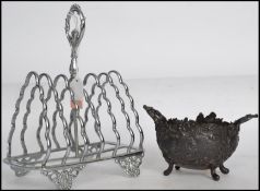 A stunning late 19th century silver plated six sli