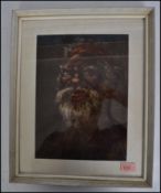 A good pastel and oil colour painting of an aborig