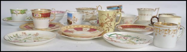 A collection of 19th century ceramics to include B
