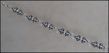 A designer Crazy Pig heavy double Fleur de Lys sil