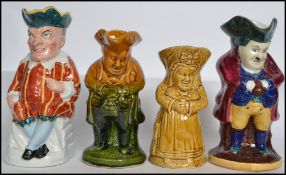 A group of four Victorian 19th century Staffordshi