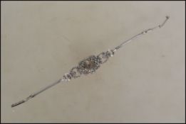 A vintage silver and marcasite art deco ladies dre