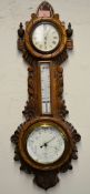 A vintage 20th century banjo clock / barometer wit