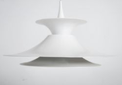 A large 20th century white metal UFO - Space age c