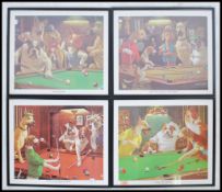 A collection of four 20th century framed and glaze