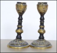 A pair of 19th century Anglo Indian ornate pair of