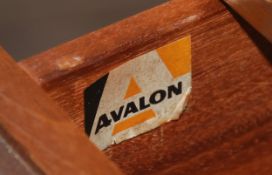 A 1970's retro teak wood dressing table having ped