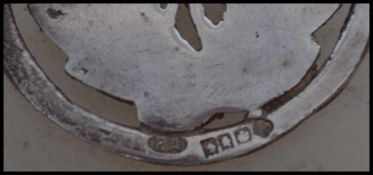 A hallmarked silver Scottish thistle brooch pin by