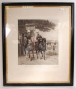 KING EDWARD VII SIGNED EDOUARD DETAILLE ANTIQUE PRINT
