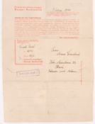 BUCHENWALD CONCENTRATION CAMP LETTER