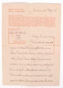 BUCHENWALD CONCENTRATION CAMP LETTER
