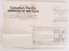 CANADIAN PACIFIC EMPRESS OF BRITAIN PLAN