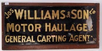 ANTIQUE HAULAGE ADVERTISING SIGN