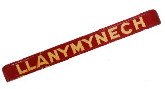 ORIGINAL WELSH TRAIN / COACH DESTINATION SIGN
