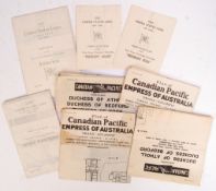 VINTAGE SHIPPING DECK PLANS