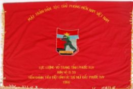 ORIGINAL 1960's VIETNAM VIET CONG BATTLE FLAG