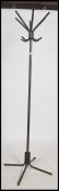 A superb industrial tubular metal framed coat stand in military green.