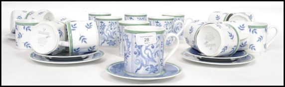 A Villeroy & Boch Gallo deign Switch 3 German tea service consisting of 12 tea cups, 10 coffee mugs,
