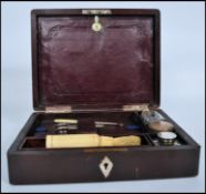 A 19th century Gentleman's lacquered  wooden cased