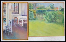 Two oil on canvas painting pictures by Jill Gallop