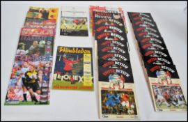 A collection of Premiership and Champions League football programmes pertaining to Manchester United