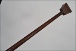 A 19th century Victorian Billiards mace / cue of tapering form having a oversized pointed end.