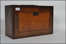 A vintage industrial 20th century Engineering chest comprising of an oak case and six drawers having