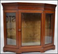 An Edwardian mahogany table top display cabinet bi