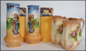 A collection of ceramics to include Haddon octagon