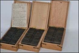 A collection of approx 150 vintage early 20th century stereoscopic 3D glass plate slides all