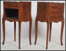 A pair of 20th century French bedsides having gall