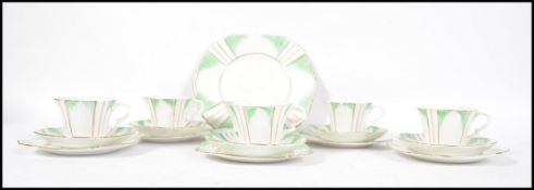 A Royal Albert Art Deco part tea service consistin