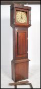 A 19th century Longcase grandfather clock by John Lampard of Leats ( Leeds ?) The oak case with