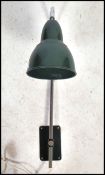 A vintage 20th century retro industrial ex military / Ministry of Defence enamel lamp with